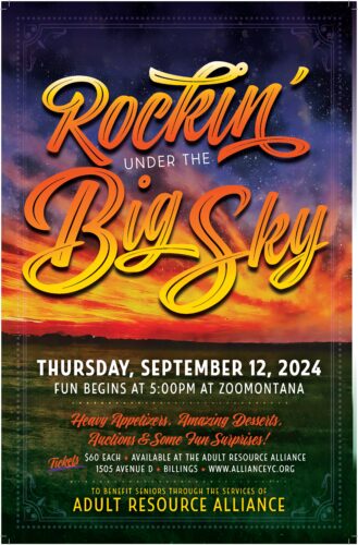 Rockin' Under the big Sky is our annual fundraising event including a silent and live auction, a desert bar, and live music. 